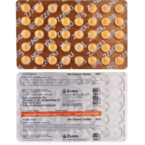 Picture of Zandu Gandhak Rasayan Tablets - 40 tabs