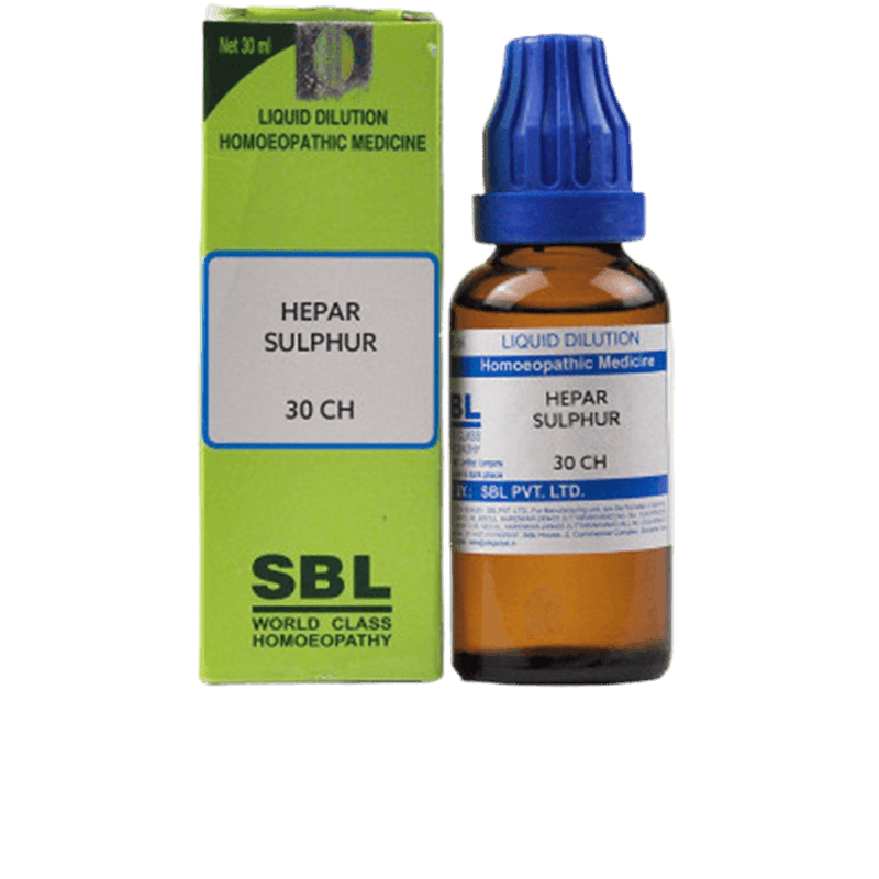 Picture of SBL Homeopathy Hepar Sulphur Dilution - 30 ml
