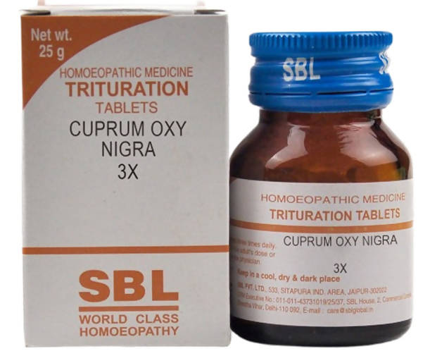 Picture of SBL Homeopathy Cuprum Oxy Nigra Trituration Tablets - 25 GM - 3X