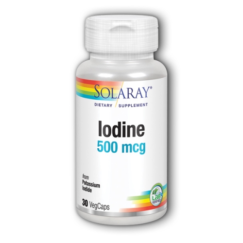 Picture of Solaray Iodine 500 mcg - 30 Veg Caps