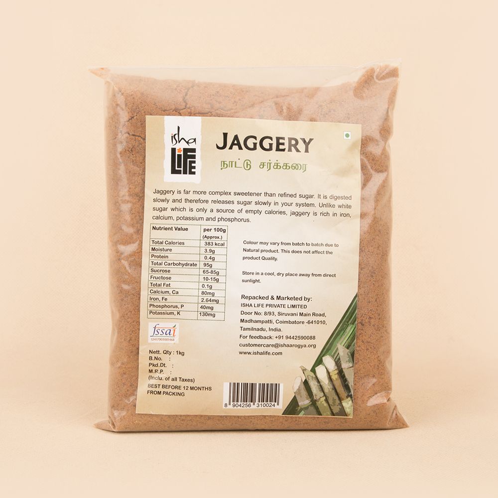 Picture of Isha Life Pure and natural Jaggery. Great alternative to white sugar. Chemical free. High in nutrition (1kg)