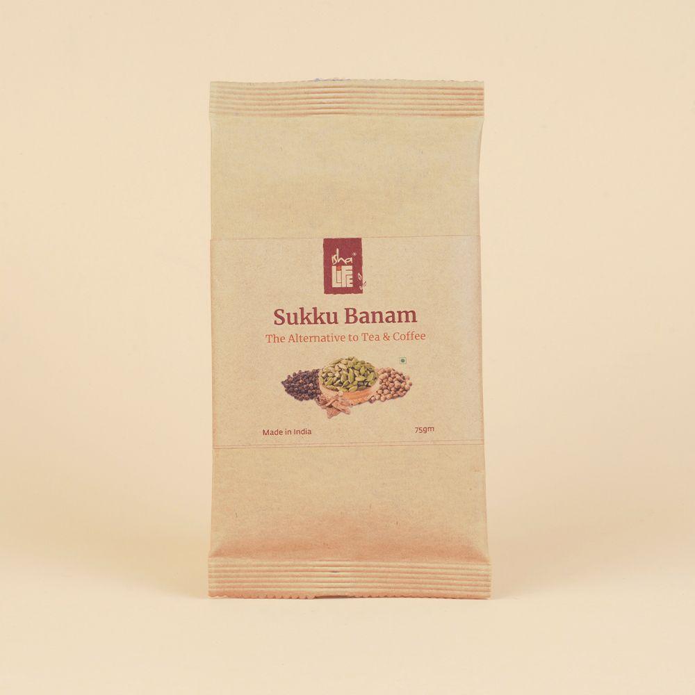 Picture of Isha Life Sukku Coffee (75 gm). Ginger coriander coffee. Caffeine free. Preservative free. No artificial flavors or additives. Herbal drink for Good Health.