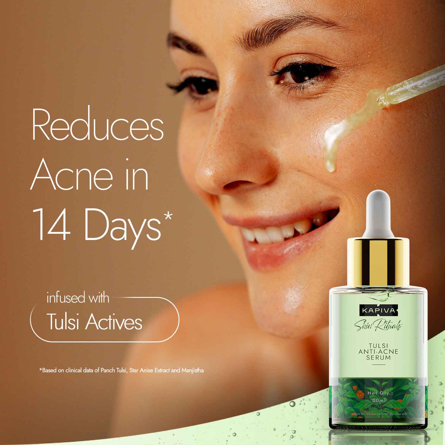 Picture of Kapiva Ayurveda Tulsi Anti-Acne Serum - 30ml