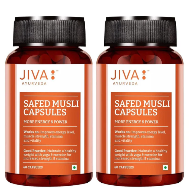Picture of Jiva Ayurveda Safed Musli Capsules - 60 Caps - Pack of 2