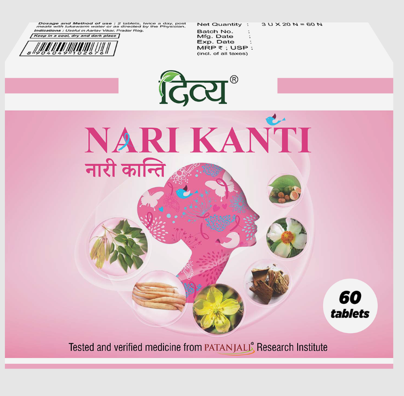 Picture of Patanjali Divya Nari Kanti Tablets - 60 Tabs