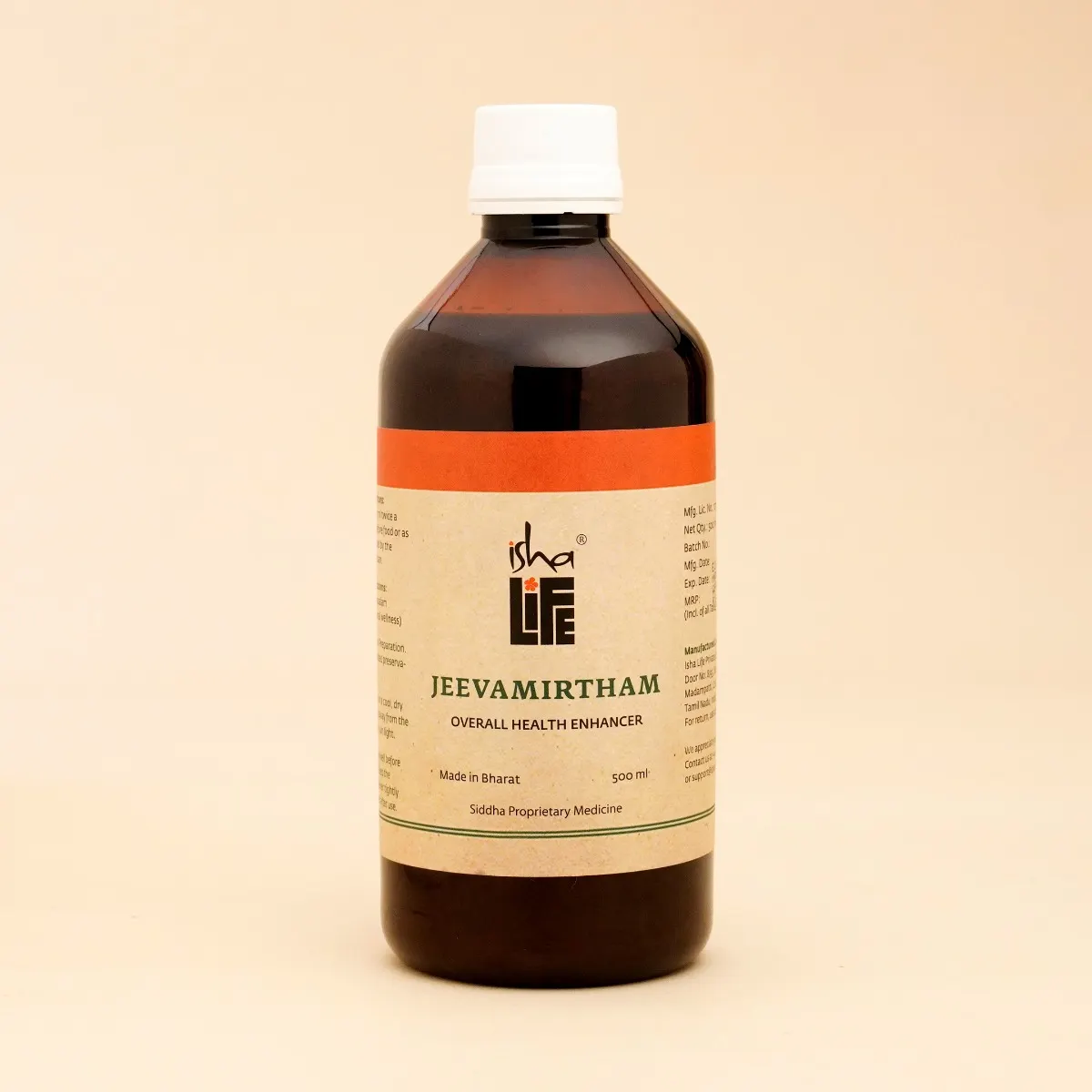 Picture of Isha Life Jeevamirtham (500 ml). Isha’s unique Siddha formulation. Helps boost immunity.