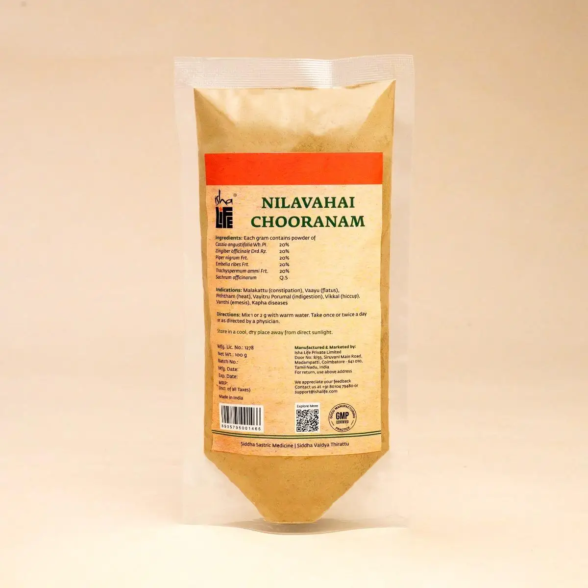 Picture of Isha Life Nilavagai Chooranam (Relives Constipation) 100 gm