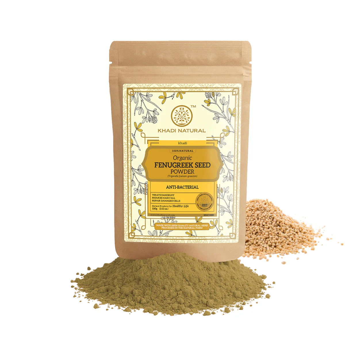 Picture of Khadi Natural Organic Fenugreek Seed Powder - 100 GM