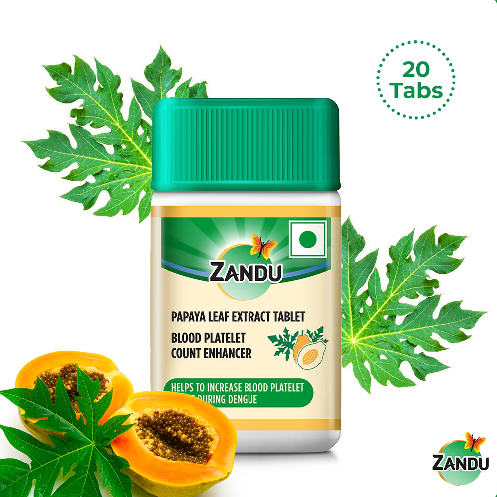 Picture of Zandu Papaya Leaf Extract Tablets - 20 Tablets