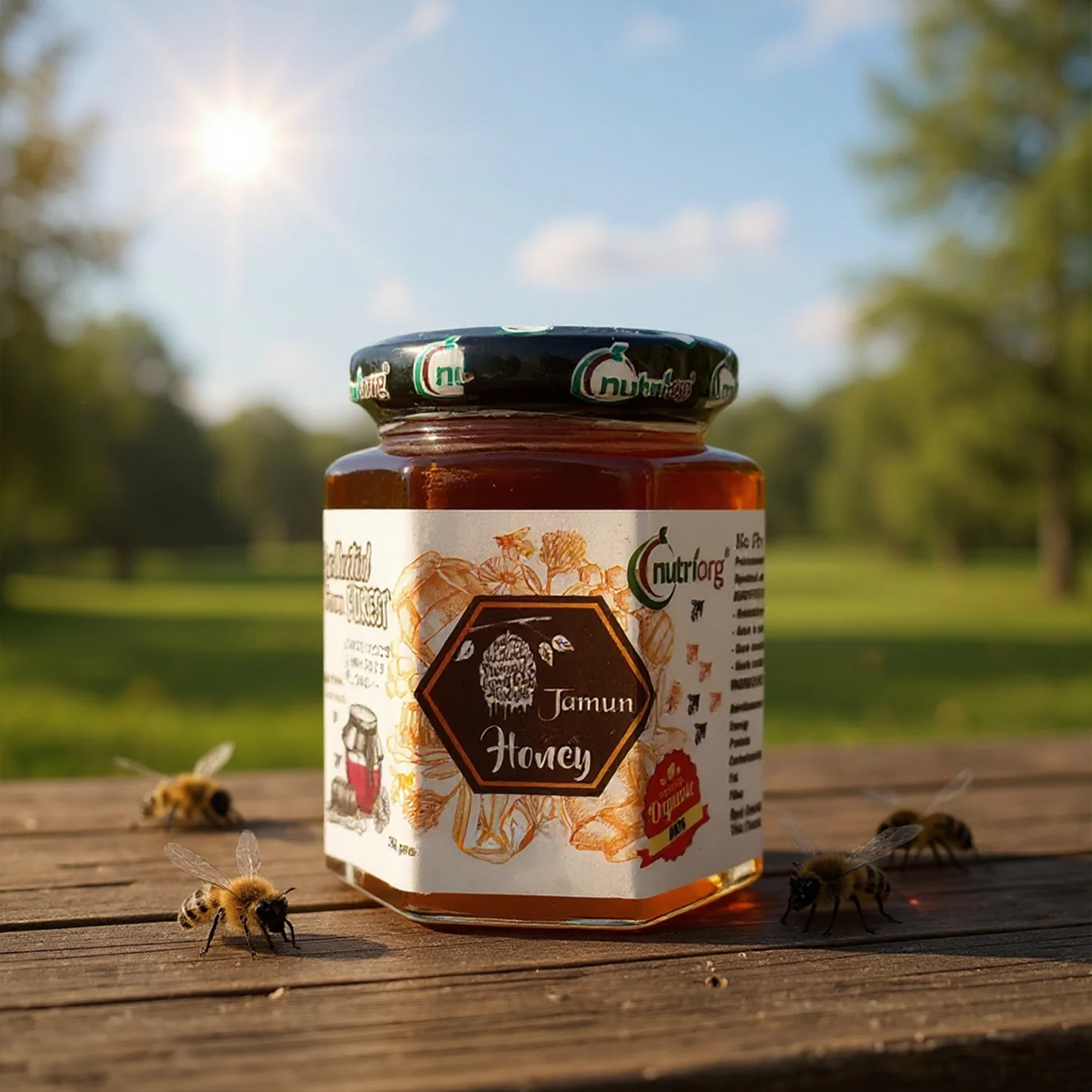 Picture of Nutriorg Certified Organic Honey with Jamun Flavor - 500 gm