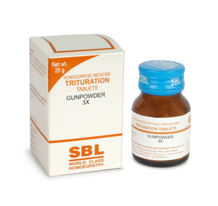 Picture of SBL Homeopathy Gunpowder Trituration Tablets - 25 GM - 3X
