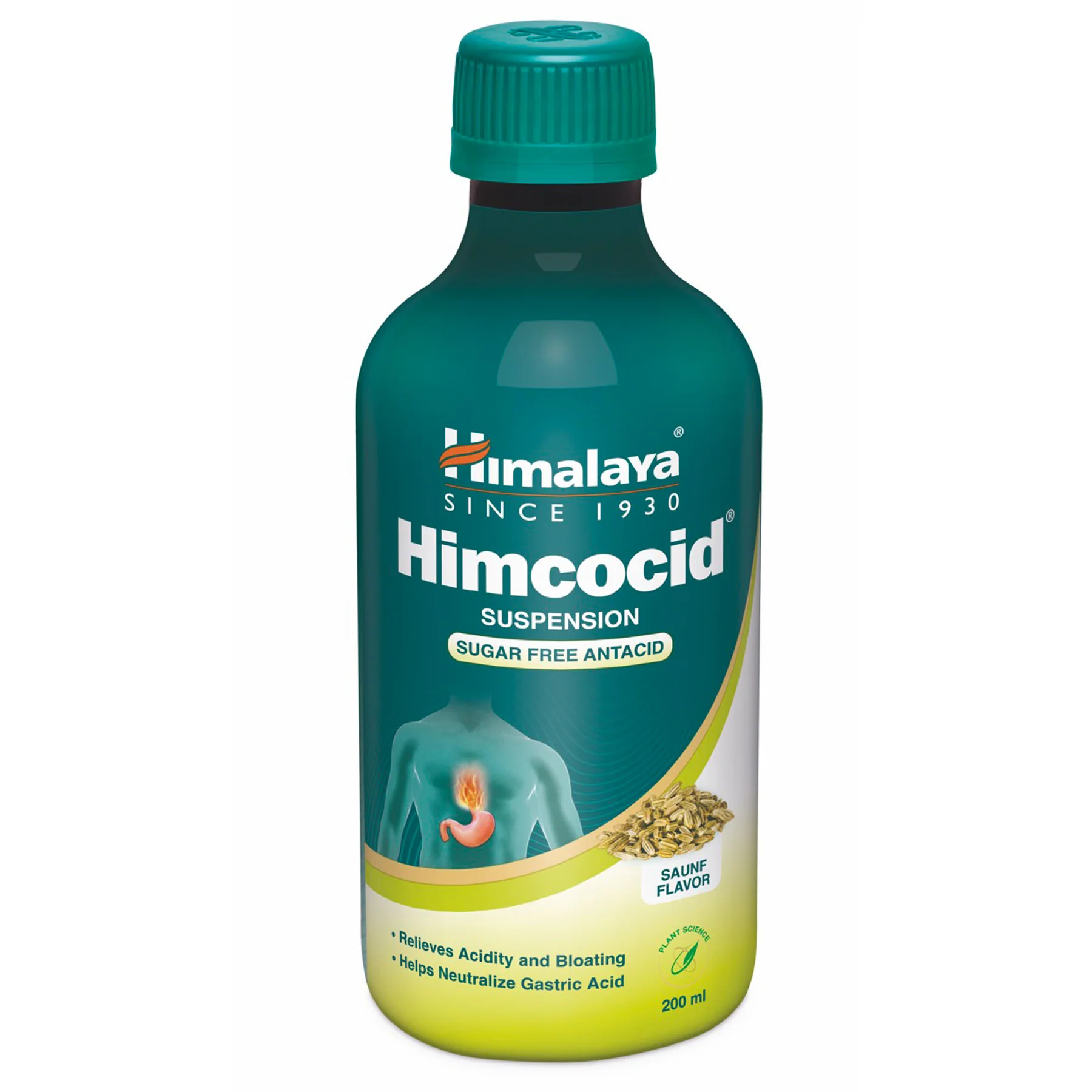 Picture of Himalaya Himcocid Sugar Free Suspension Syrup (200 ml) - Saunf - Pack of 1