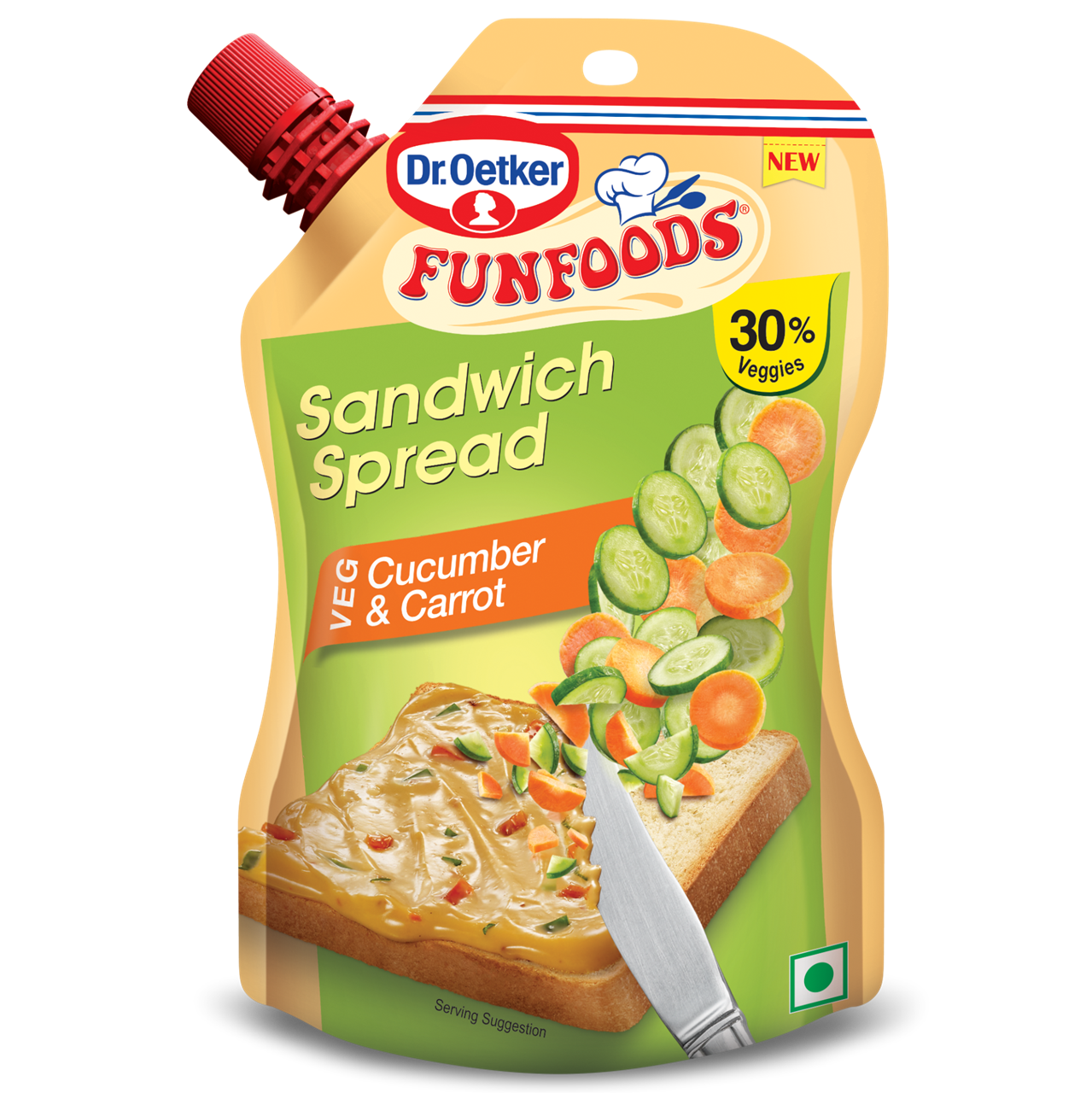 Picture of Dr. Oetker Veg SS Cucumber & Carrot - 100 GM