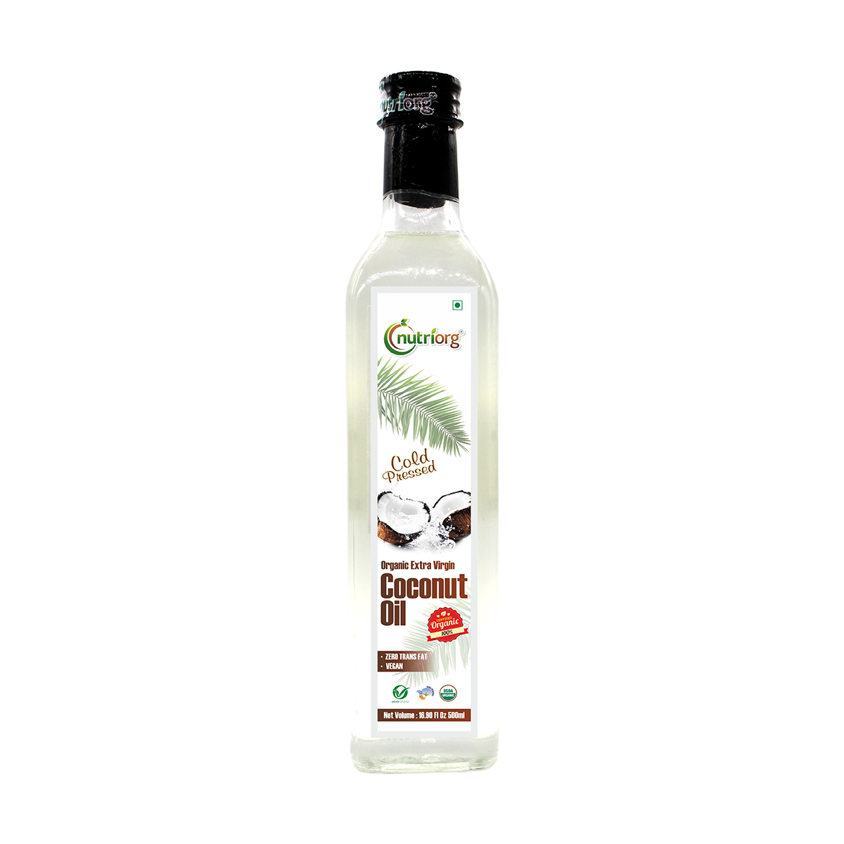 Picture of Nutriorg Certified Organic Extra Virgin Coconut Oil - 500 ml