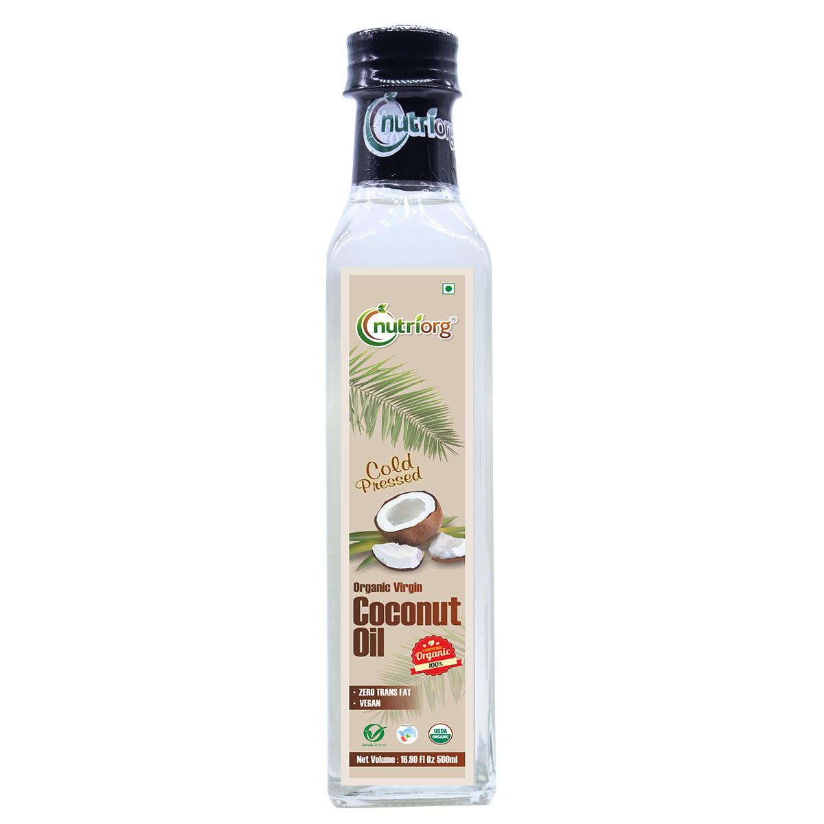 Picture of Nutriorg Certified Organic Virgin Coconut Oil - 500 ml