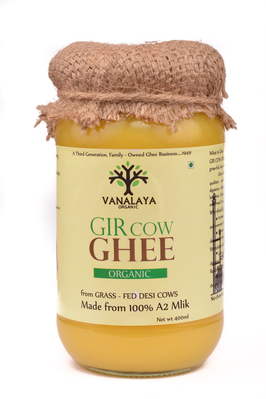 Picture of Vanalaya Organic A2 Desi Gir Cow ghee from A2 Milk Prepared by Traditional Bilona Method - 400ml