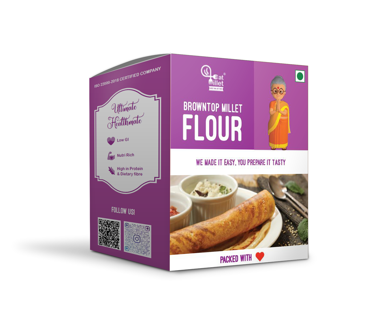 Picture of Eat Millet Browntop Millet Flour (Buy 1Get 1 Free) - 700 gms